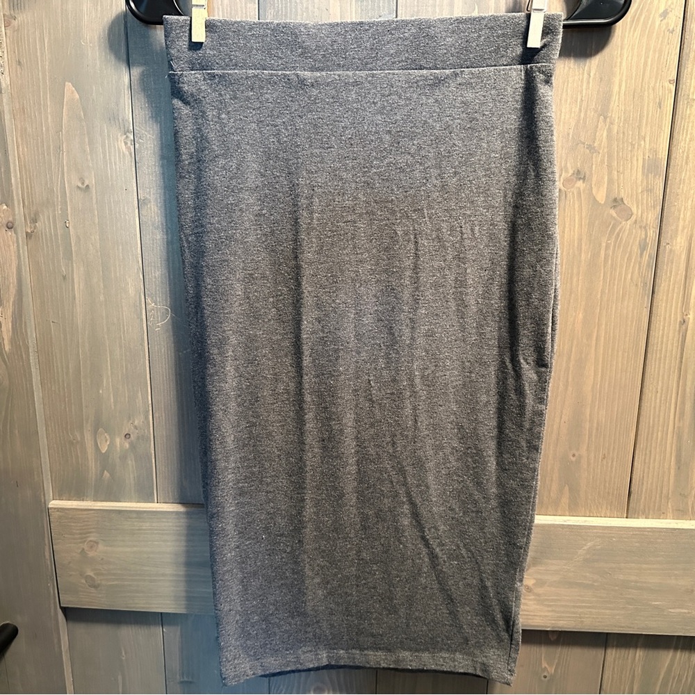 Women's Gray Jersey Knit Pencil Skirt Size Small